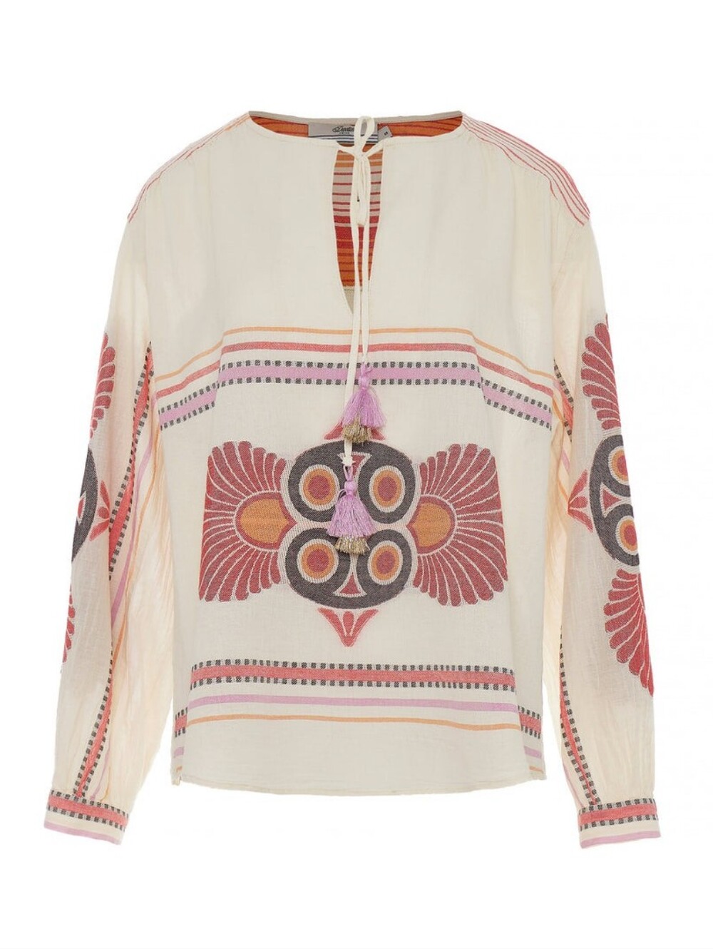 Devotion Twins Boho Cotton Cream Peasant Blouse